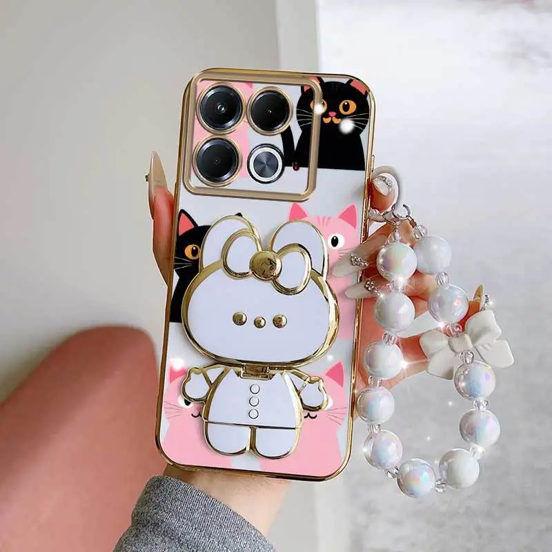 Lovely Heart Phone Case Set with Lanyard and Stand