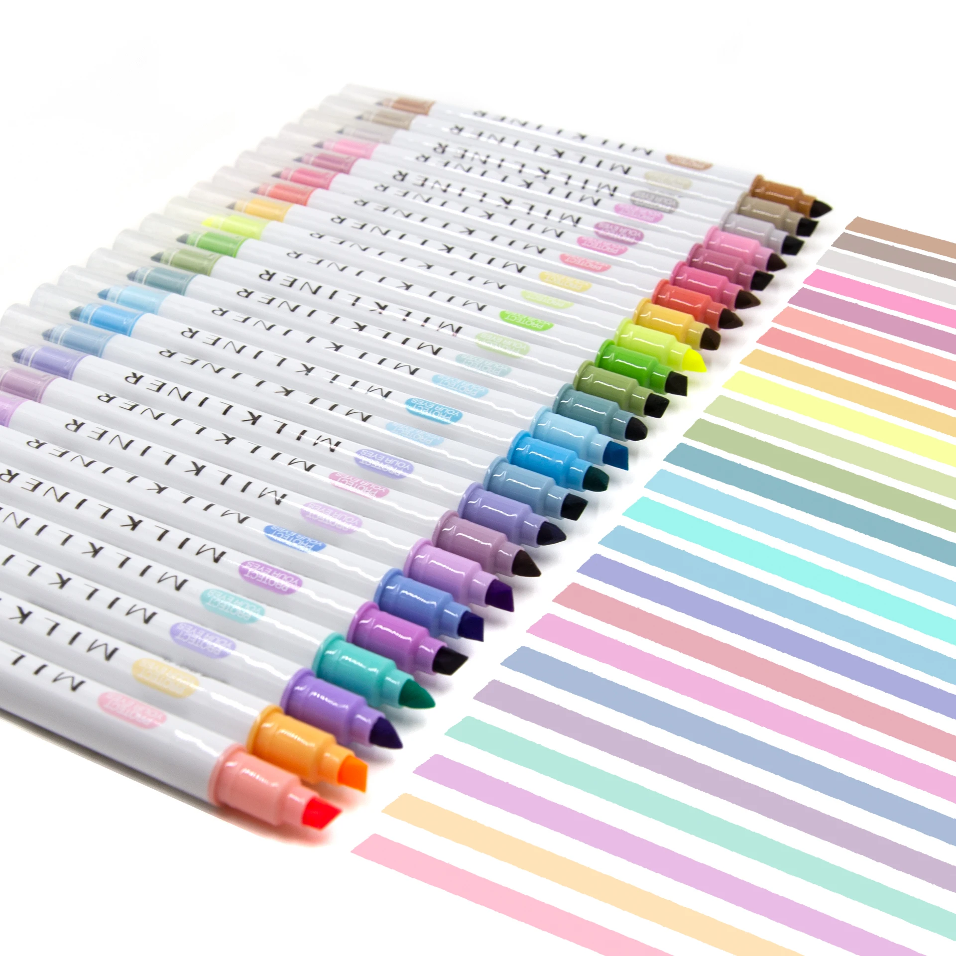 Pastel Dual Tip No-Bleed Highlighters - Assorted Colors for Journaling & Coloring
