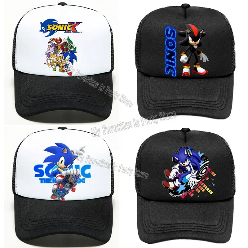 Hot Game Sonic Boy Berretto Da Baseball Kid Adult Summer Sunhat Uomo Donna Lovers Hip Hop Dad Hat Cartoon Anime Outdoor Sport Shade Cap