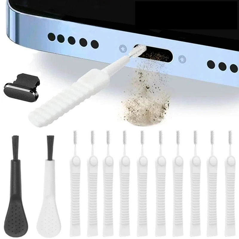 Розетка от пыли для iPhone 14, 13, 12 Pro Max, iPad, комплект для очистки портов Airpods, набор инструментов для очистки экрана клавиатуры компьютера