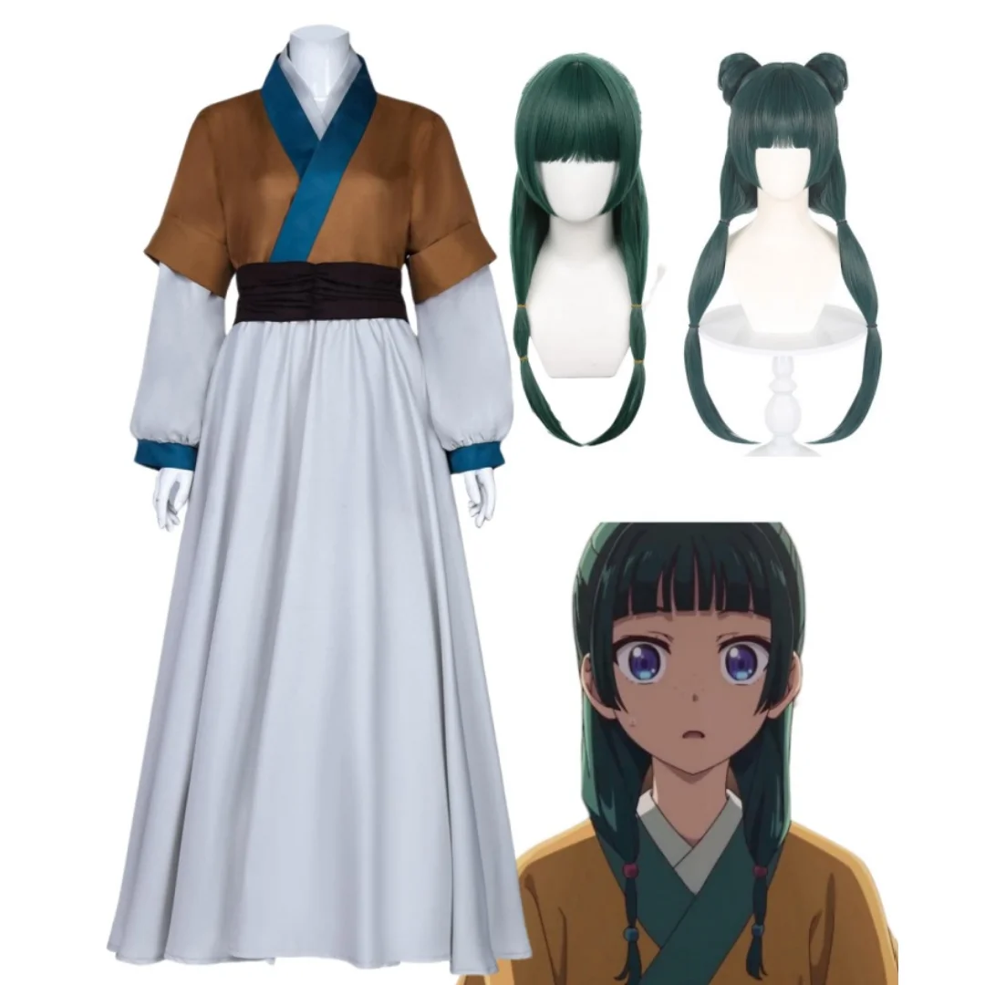 

Anime The Apothecary Diaries Maomao Cosplay Costume Wig China Ancient style Dress Skirt Suit