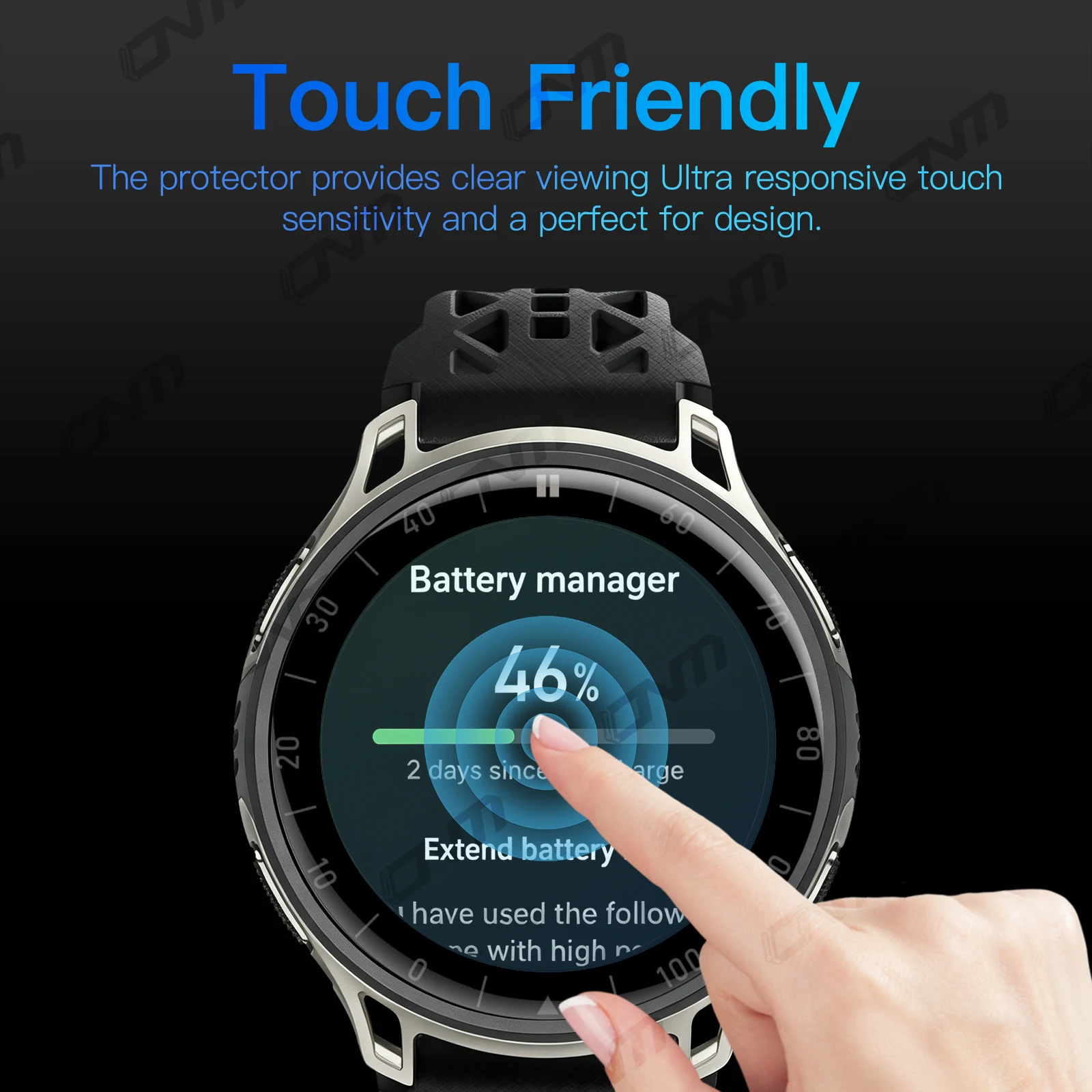 Amazfit Cheetah 2 Pro-3D 풀 커버용 화면 보호 필름 99% HD 긁힘 방지 보호 필름 버블 프리 액세서리(유리 아님)