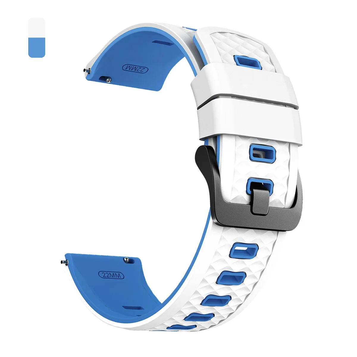 Versatile Silicone Watch Band - 22mm Adjustable Sport Strap