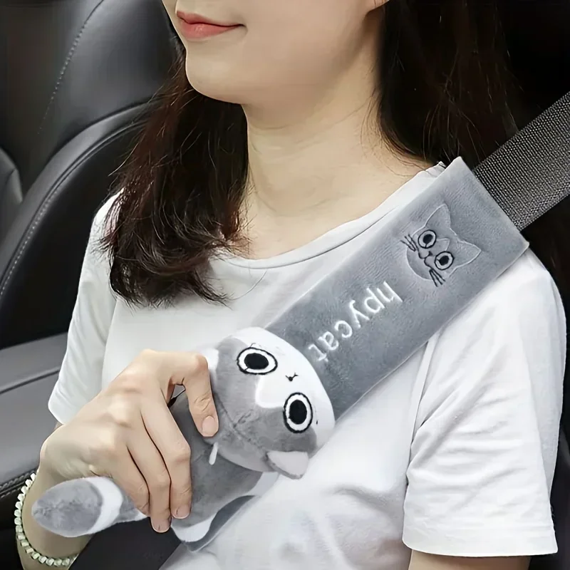귀여운 동물 자동차 안전벨트 패드, 범용 자동차 시트 어깨끈 패드 쿠션 커버, 자동차 벨트 보호대, 안전벨트 커버