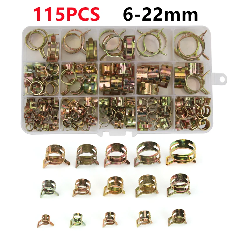 20 Colliers De Serrage 2-oreilles Galvanisés Uxcell - 11-13mm - Pour Tuyau Eau/air/carburant