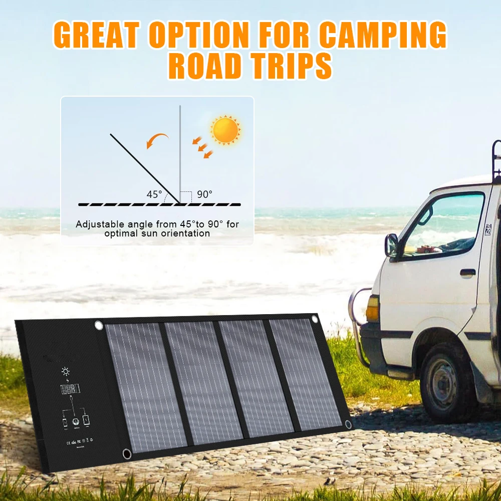 YYHC-100W 18V Outside Camping Folding Portable Solar Charger MONO Panel PV Photovoltaic Panel Solar Generator