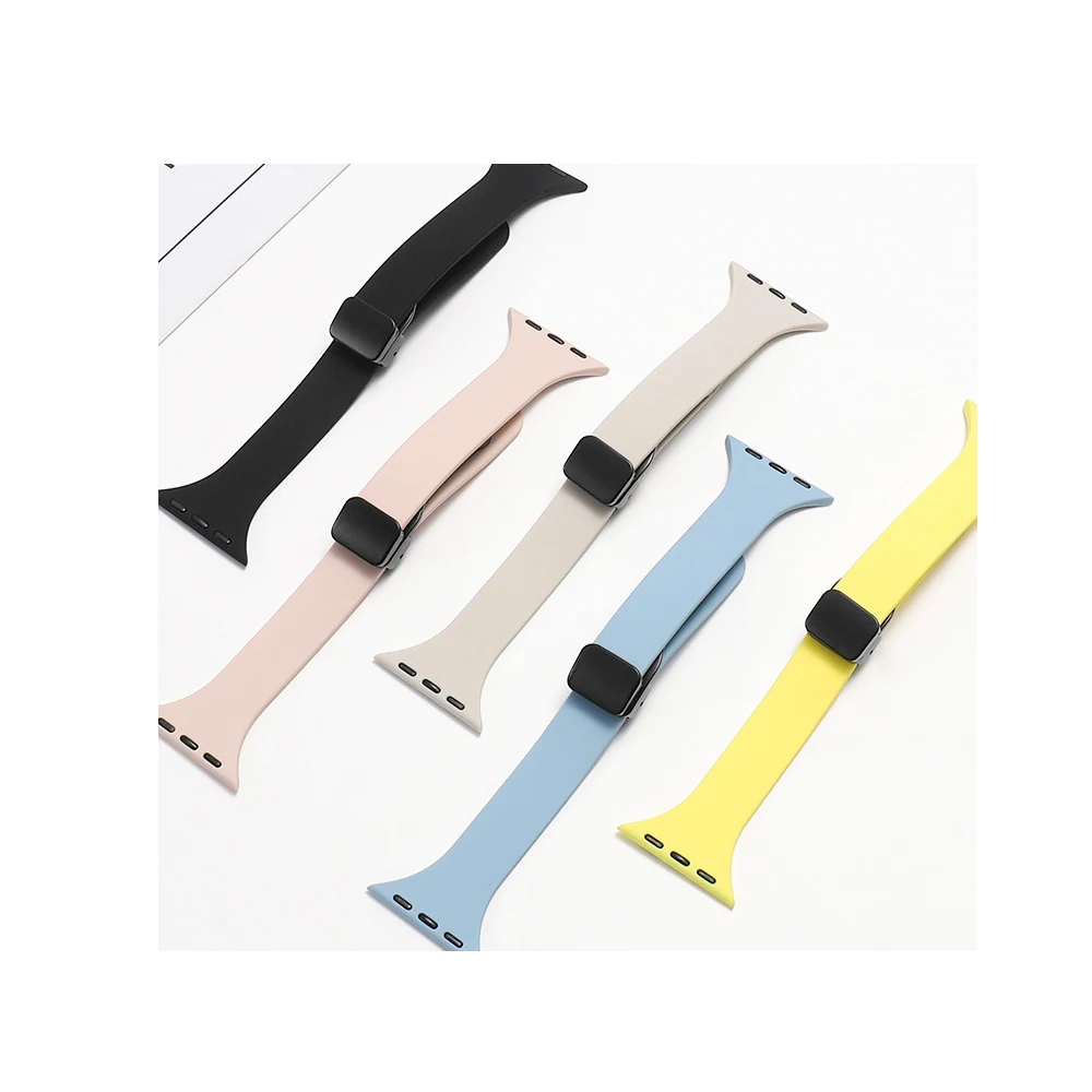 Women's Slim Silicone Magnetic Buckle Watch Band