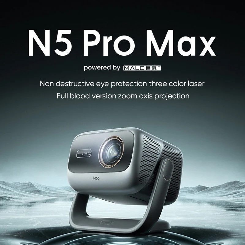 JMGO N5 Pro Max 4K 트리플 레이저 프로젝터 3600 CVIA 4300 ISO 루멘 11000:1 대비율 MT9681 칩 풀 광학 줌 렌즈 시프트