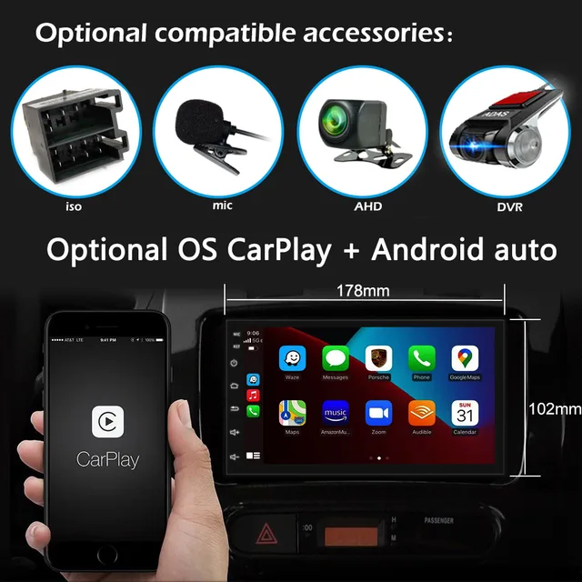 Android 10 2 Din Car radio Multimedia Video Player Universal 7" Auto Carplay Stereo GPS For Volkswagen Nissan Hyundai Kia Toyota 2