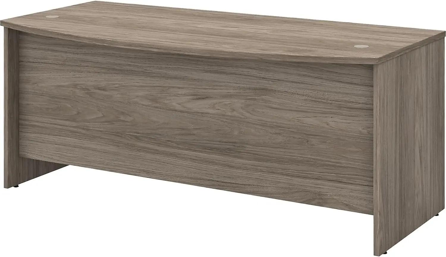 

Bush Business Furniture Studio C Bow Front Desk, 72W x 36D, Modern Hickory