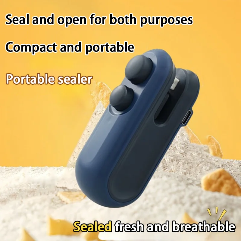 New Mini Bag Sealer Plastic Bag Sealing Machine 2 in 1 Heat Seal Rechargeable With Cutter For Plastic Bags / Snack Bags 6