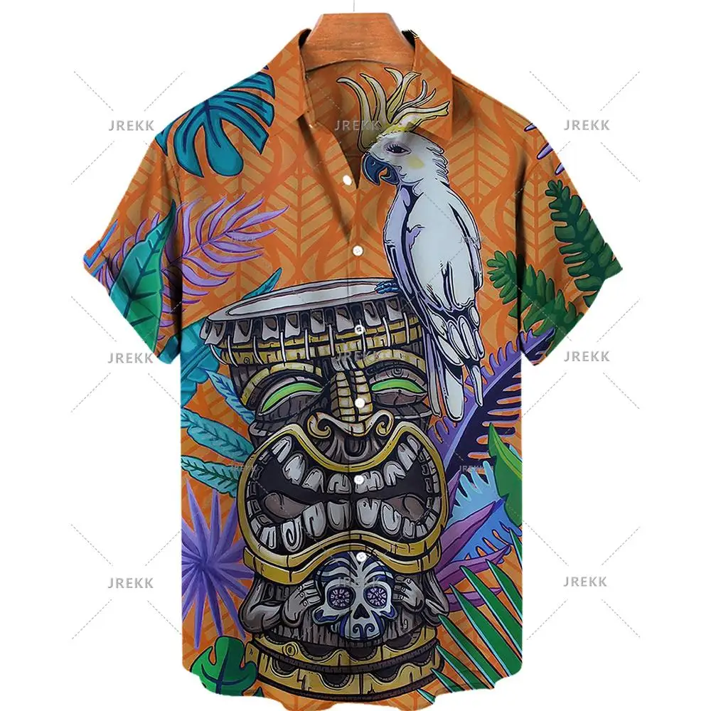 

Summer Men's Hawaiian 3d Shirts Size XXS-6XL Streetwear Short Sleeve Oversized Camisa Floral Masculina Blouse Retro