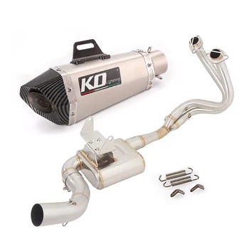 Exhaust Pipe For Kawasaki Ninja Z650 17-23 Motorcycle Escape Box Front Link Pipe Muffler Header Tube Stainless Steel DB Killer