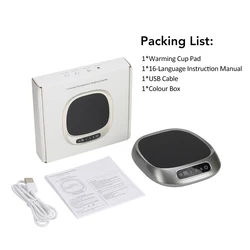 Smart Touch Control USB Coffee Warmer with Adjustable Temperature and Auto Shut - Off - USB Type - C (1PCS)
