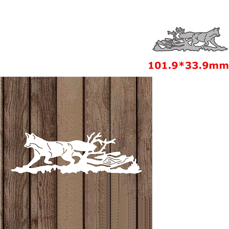 

wolf Xmas Metal Cutting Dies Die Cut DIY Scrapbooking Crafting Knife Mould Blade Punch Decor Paper Cards 2022 New