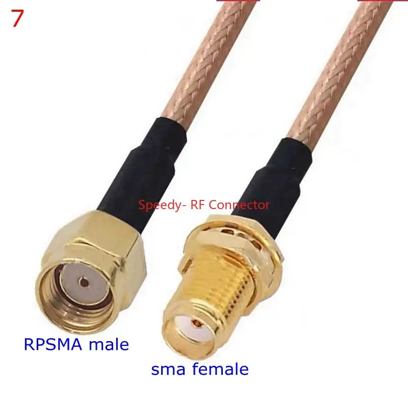 thumbnail image 1 of Kit de conector RG316 SMA a SMA macho hembra, conector RPSMA macho hembra a SMA, para cable de extensión de puente de coleta RG-316 de baja pérdida, 1 of 5