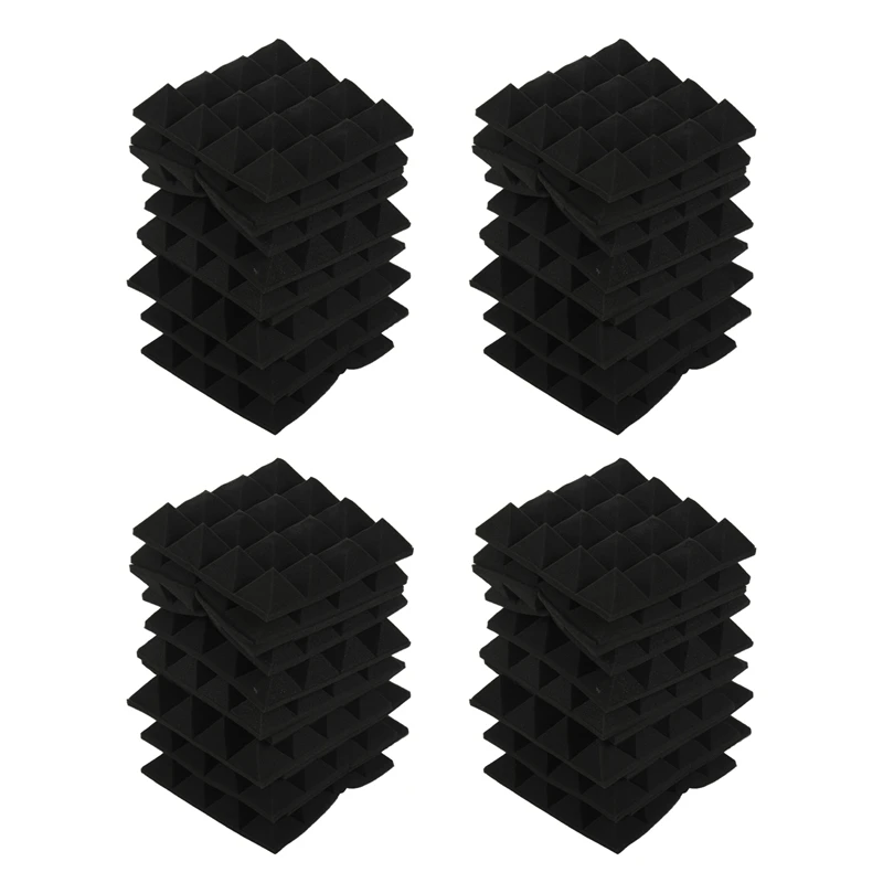 

New 48 Pcs -Soundproofing Foam Sound Absorption Pyramid Studio Treatment Wall Panels