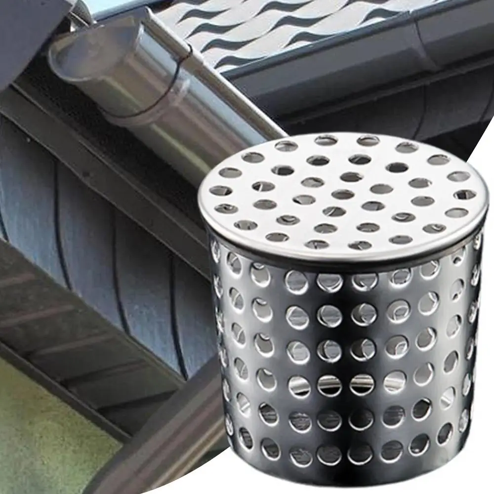 Description Picture 5 of itemRain Gutter Cover System 304 Stainless Steel Drain Outdoor Gutter Cleaning Tool Roof Anti-Blocking Drain Cover Filter Strainer