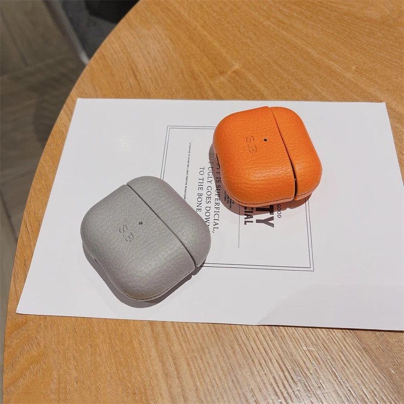 Airpods 3 Pro 2 1 용 고급 열매 피부 하드 이어폰 케이스 무색 이름 문자 맞춤형 맞춤형 보호 커버 케이스