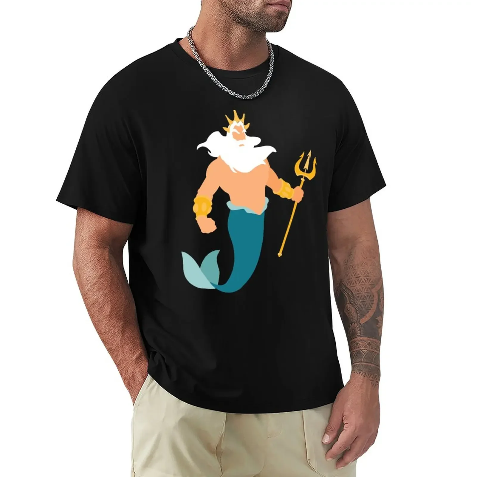 

King Triton T-Shirt boys animal print plain men graphic t shirts