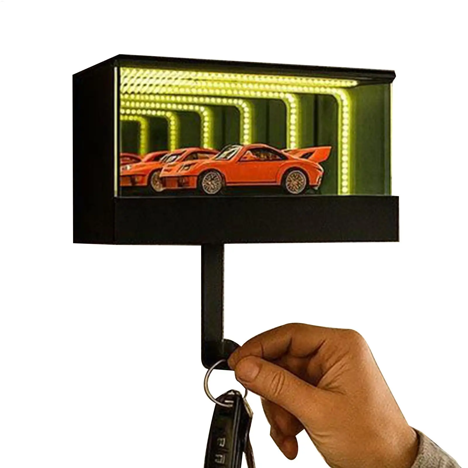 1pc Car Garage Key Holder Key Organizer With LED Light Car Key Hanger For Door Apartment Home Office Entryway (car Not Included)