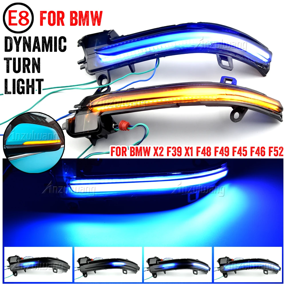 

For BMW X2 X1 F48 F49 1/2 Series F45 F46 F52 Sedan 2016-2018 Rearview Mirror Blinker Indicator LED Dynamic Turn Signal Light