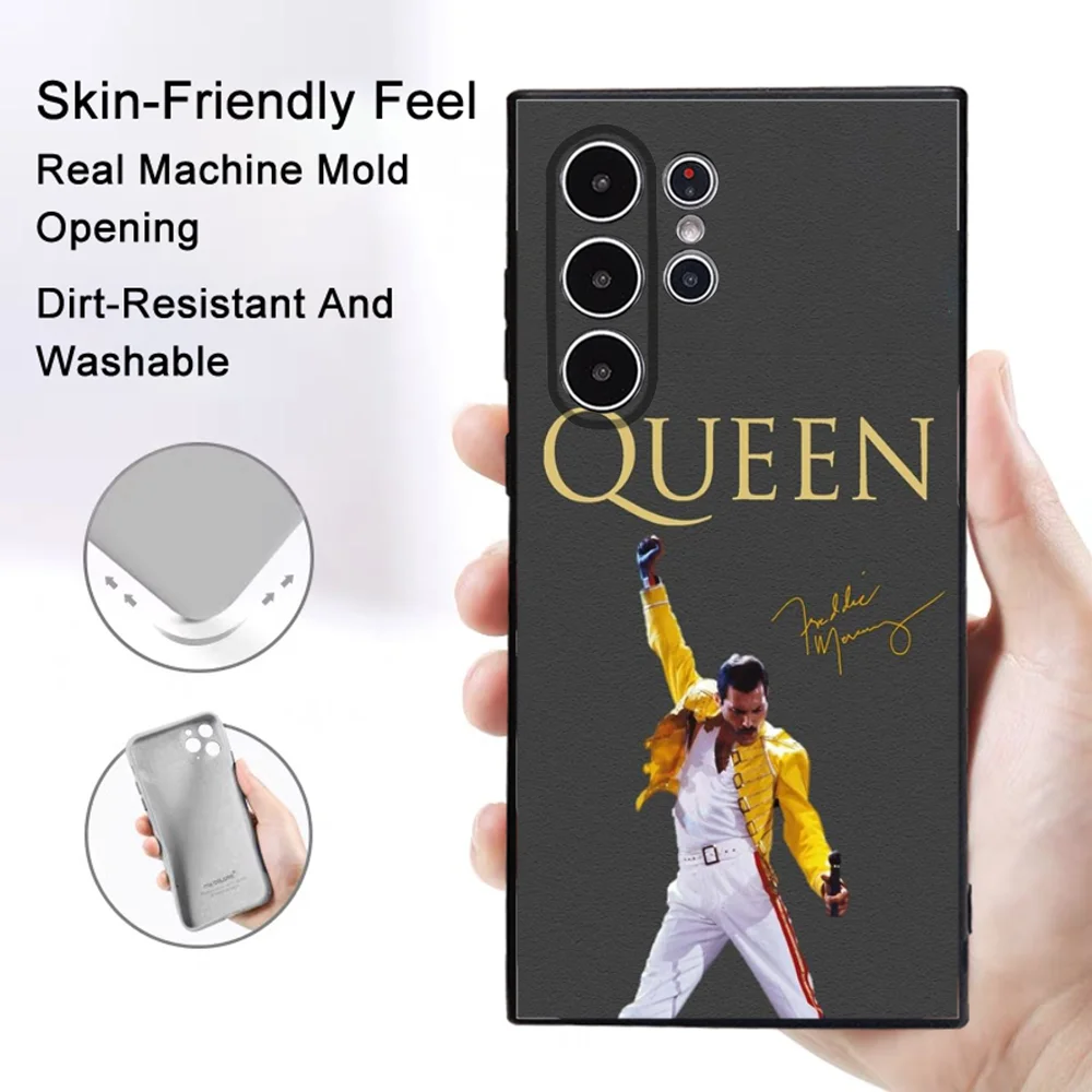 Queen F-Freddie Frosted Non-Slip Full Cover Soft Phone Case