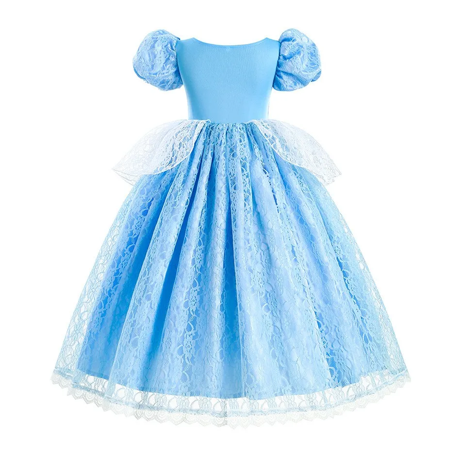 Frozen Dresses for Girls Halloween Costumes for Kid Cinderella Princess Children Gowns Disfraz Set Cosplay Outfits Party