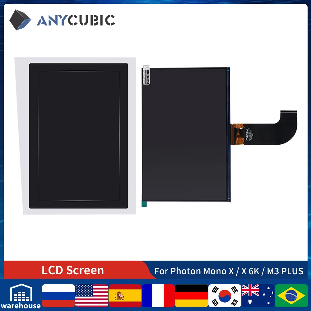 

Запчасти для 3D-принтера ANYCUBIC 8,9/9,25 дюйма 4K/6K, монохромный ЖК-экран для Photon Mono X 6K Photon M3 Plus Photon Mono X