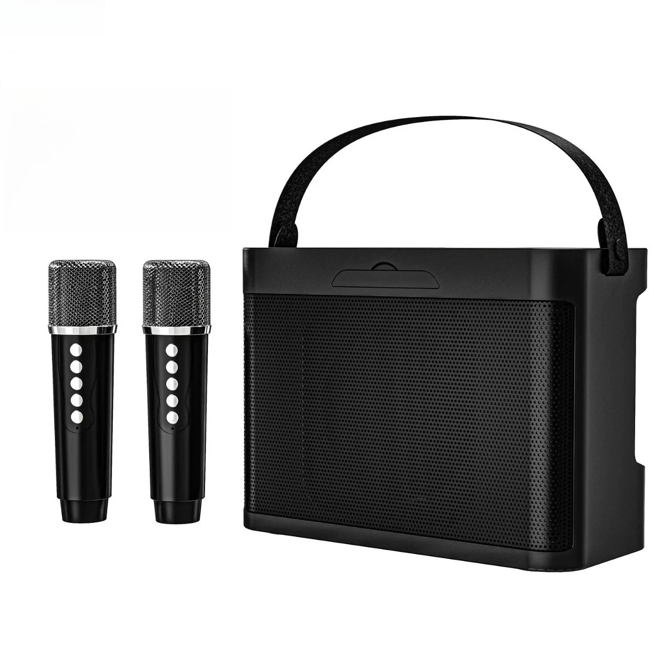 2026 Powerful Bluetooth Speaker Karaoke Machine with 2 Mics Portable HiFi Stereo Sound Subwoofer Boombox for Family Party Gifts