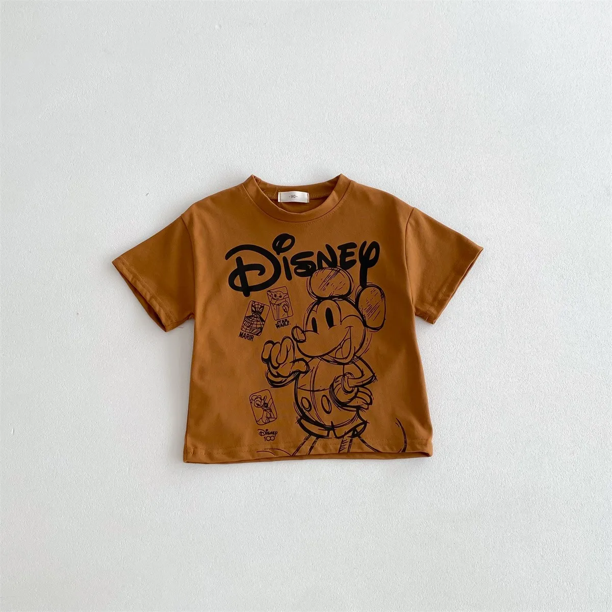 Mickey Mouse Fashion T-shirt Round neck loose top Baby Girl Short sleeved Top Children's T-shirt Cartoon Fashion T-shirt 2