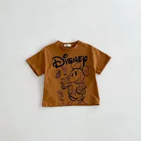 Mickey Mouse Fashion T-shirt Round neck loose top Baby Girl Short sleeved Top Children's T-shirt Cartoon Fashion T-shirt 2