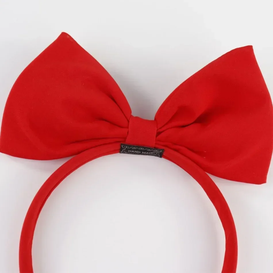 Cute Girls Red Big Bow Headband Snow White Cosplay Props Headwear for Kids Head Hoop Pirncess Headband Hair Aceessories 6