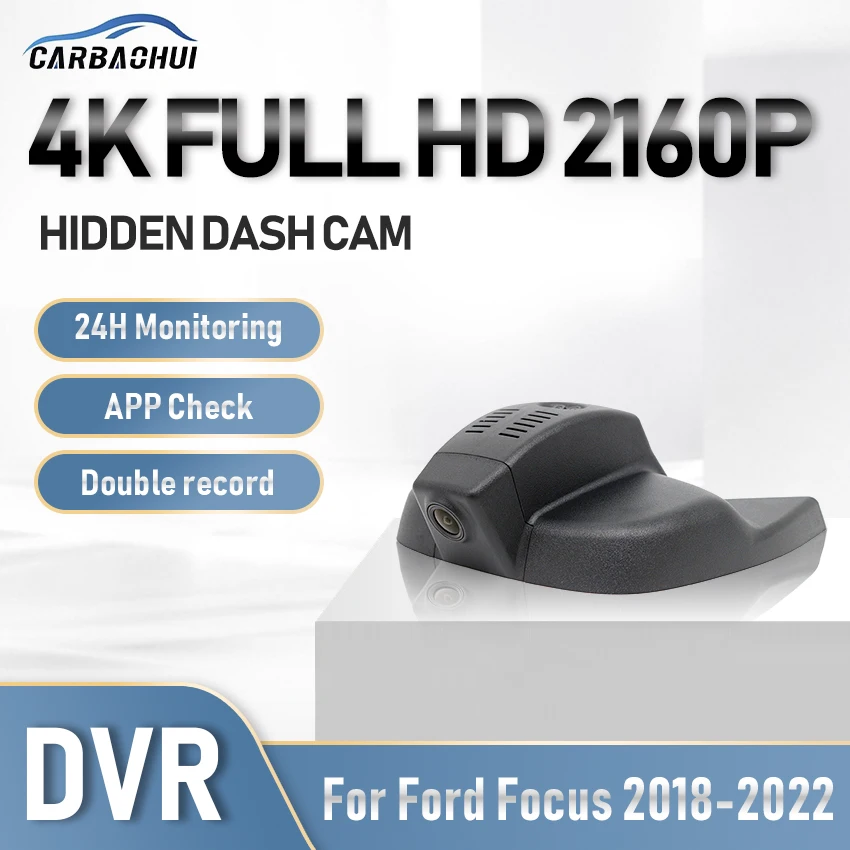 

4K Car Avto DVR Dash Cam Camera Wifi APP 24H Parking record CCD HD Night Vision Driving Video Recorder For Ford Focus 2018-2022