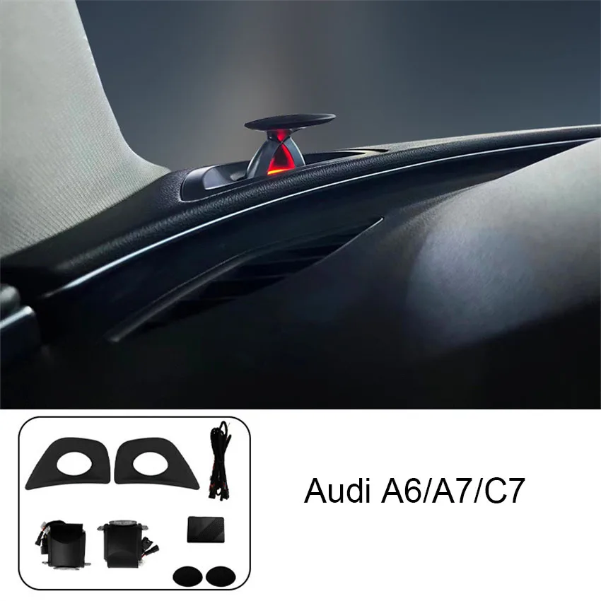 아우디 A4 A5 A6 A7 A8 Q5L Q7 Q8 C7 C8 B9 차량용 32색 트위터 리프트 스피커, 카 오디오 개조, 대시보드 엠비언트 라이트 트럼펫