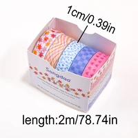 Cartoon Retro Vintage Washi Tape Set, Suitable for DIY Photo Frames, Diaries, Gift Box Packaging, Exquisite Decorative Items 2
