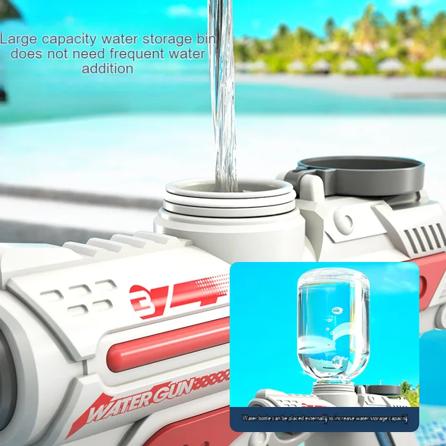 2024 New Electric Automatic Water Gun Children High-pressure Outdoor Beach Large-capacity Swimming Pool Summer Toy for Children 3