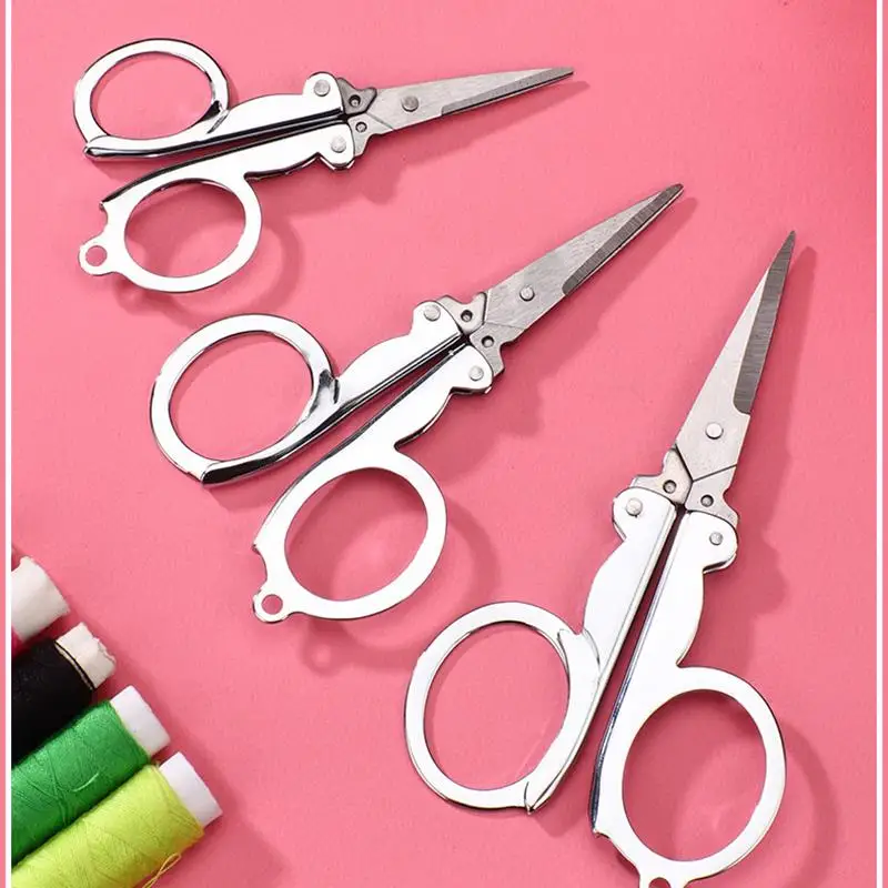 Folding Scissors Pocket Travel Small Crafts Sharp Blade Emergency Mini  Foldable Travel Embroidery Scissor Thread Tailor Scissors