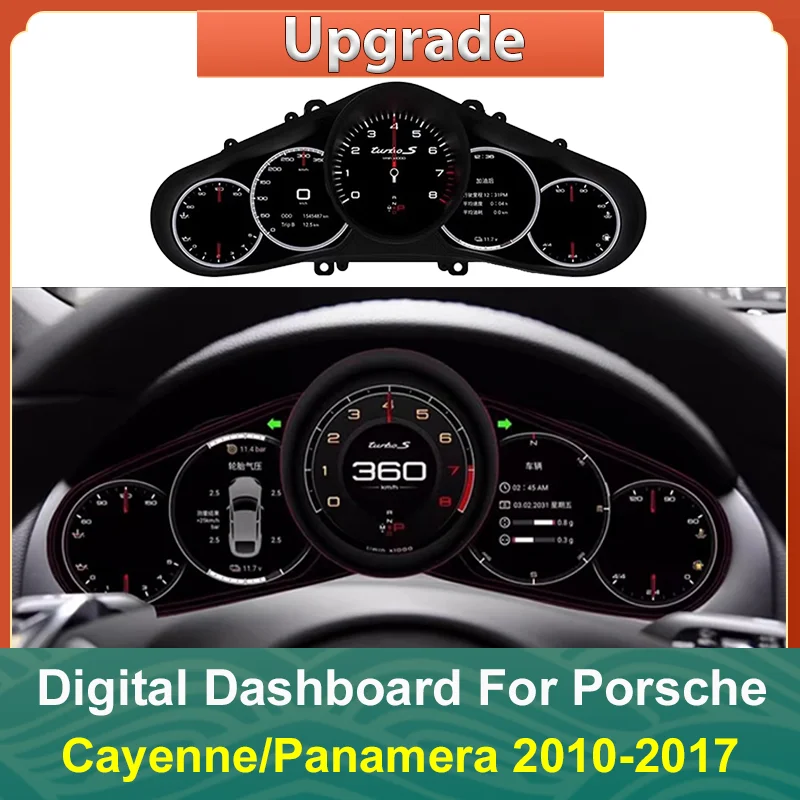 

Автомобильный ЖК-цифровой кластер виртуальной кабины SpeedMeter Dash для Porsche Cayenne Panamera 2010-2017