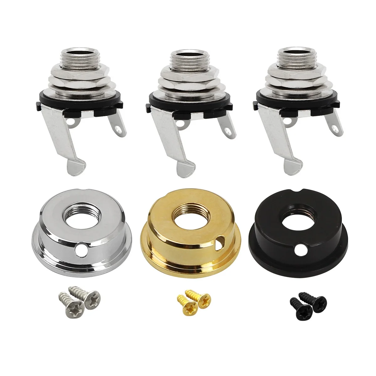 FLEOR Modern Electrosocket Jack Mount Jack Plate with Copper 1/4