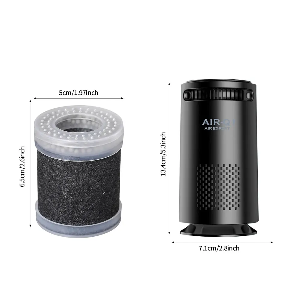 Description Picture 2 of itemPortable Air Purifier for Home Car Negative Ion Air Cleaner For Smoke Pollen USB Quiet Deodorizer For Bedroom Office Living Room