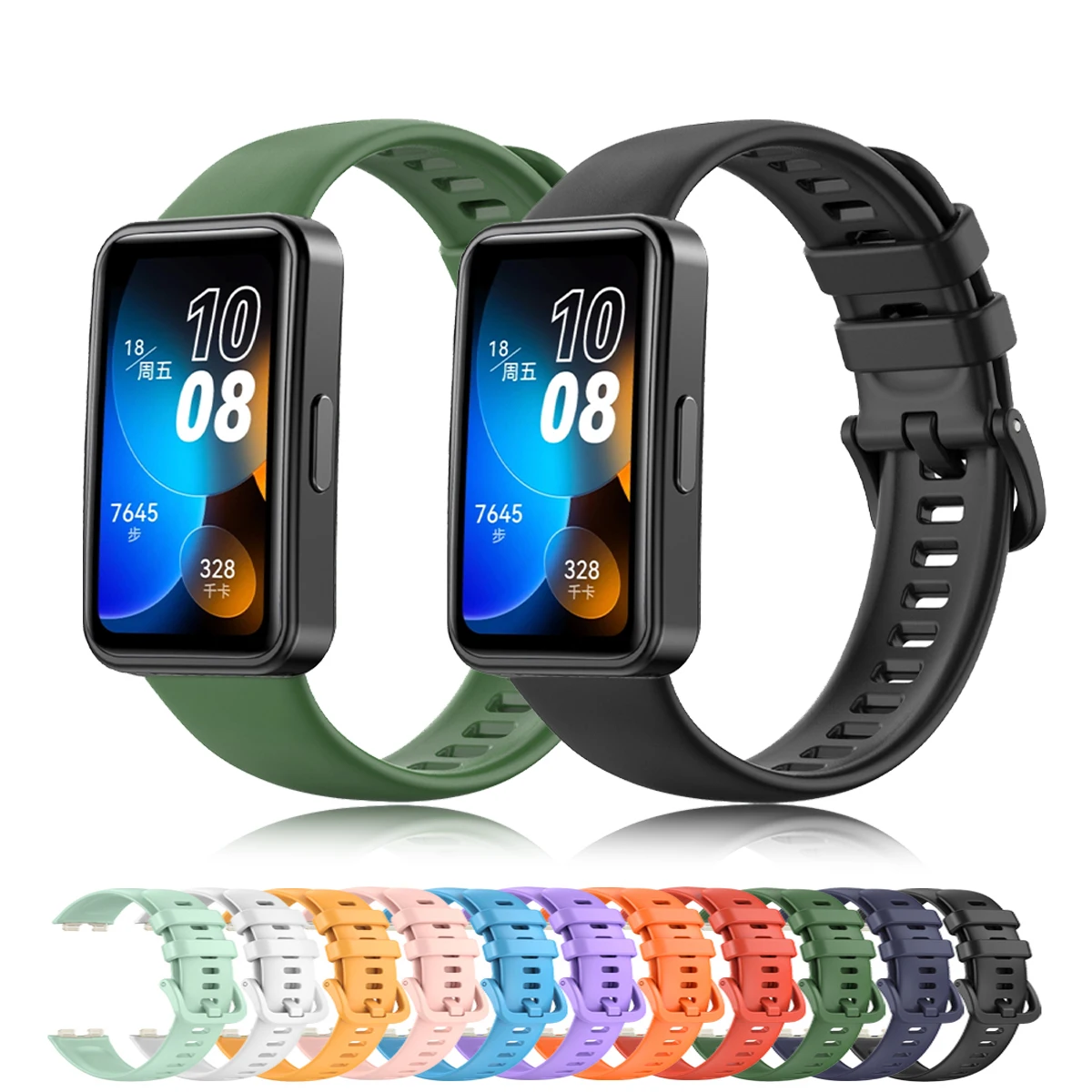 

Ремешок силиконовый для смарт-часов Huawei Band 8, регулируемый спортивный сменный Браслет, аксессуары для Huawei Band 8
