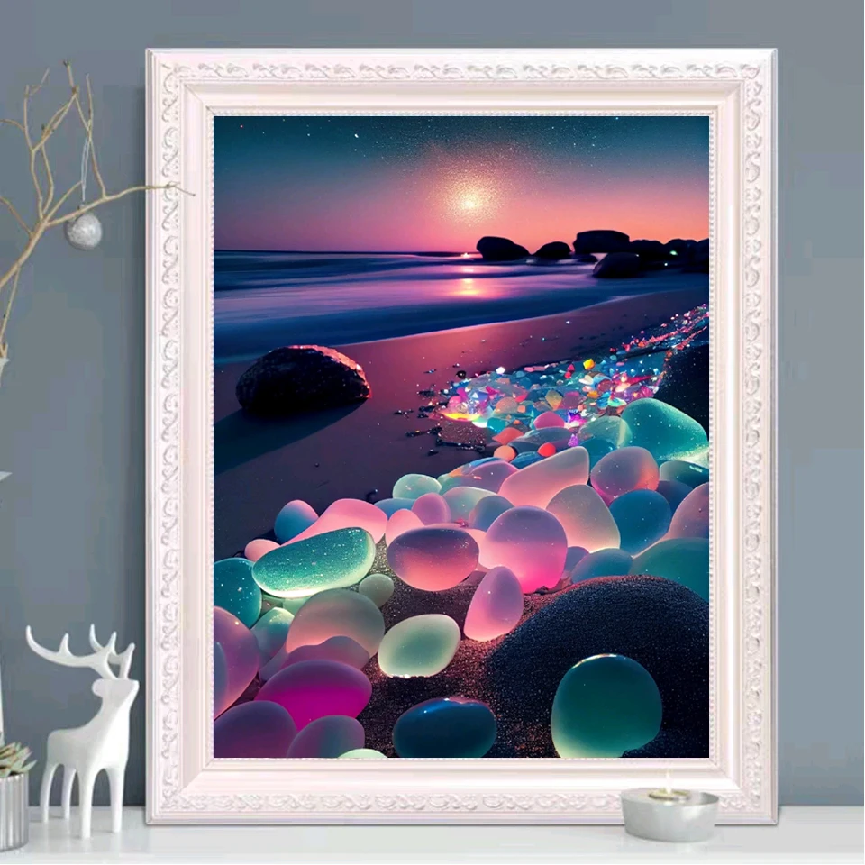 GATYZTORY 5D Diamond Embroidery Frame Countryside Landscape Diy Cross  Stitch Mosaic Art Diamond Painting For Beginners - AliExpress