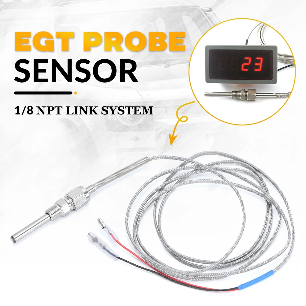 Exhaust gas Temp sensor 2m EGT Thermocouple Probe Exhaust Temperature Sensors Threads Temp Sensor WLR-CGQ0101