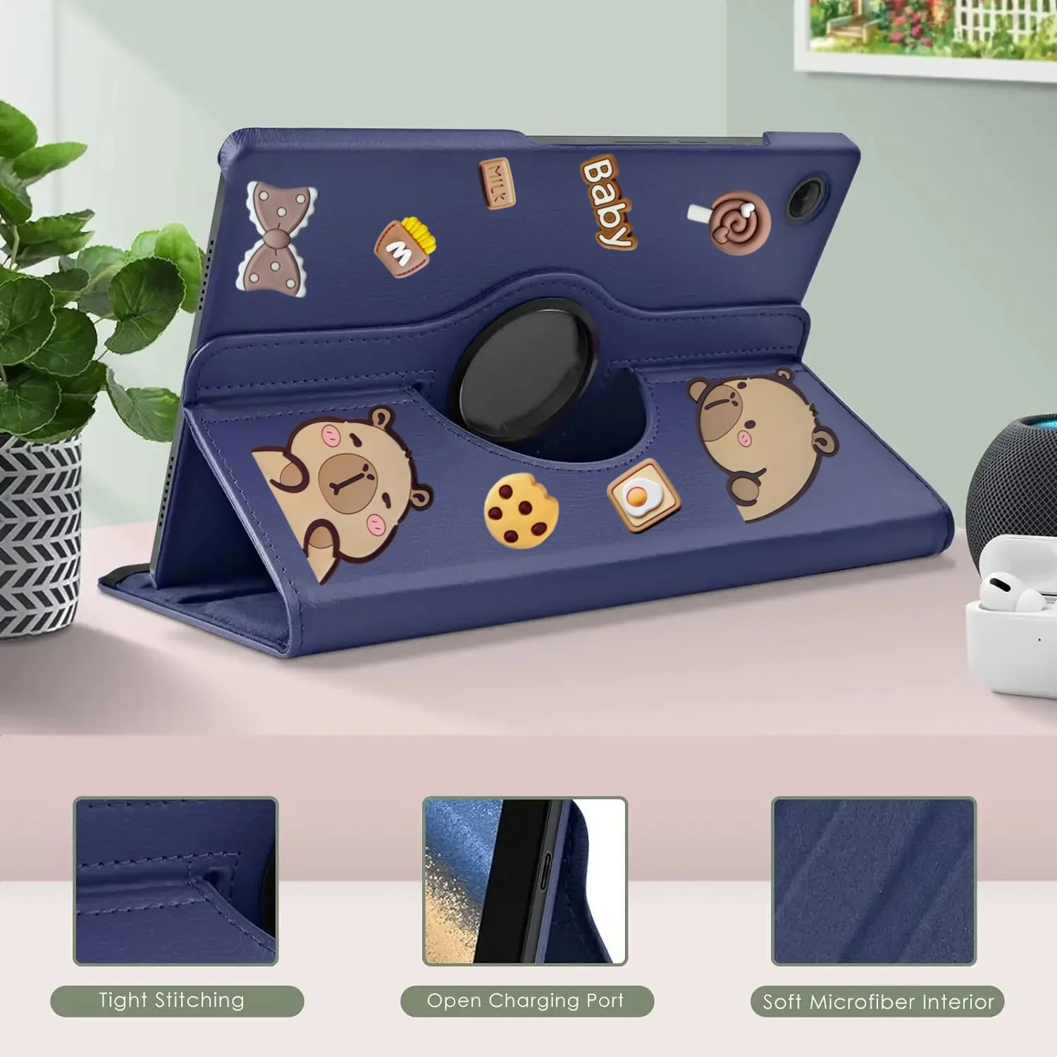 Cartoon Capybara Kids Tablet Case