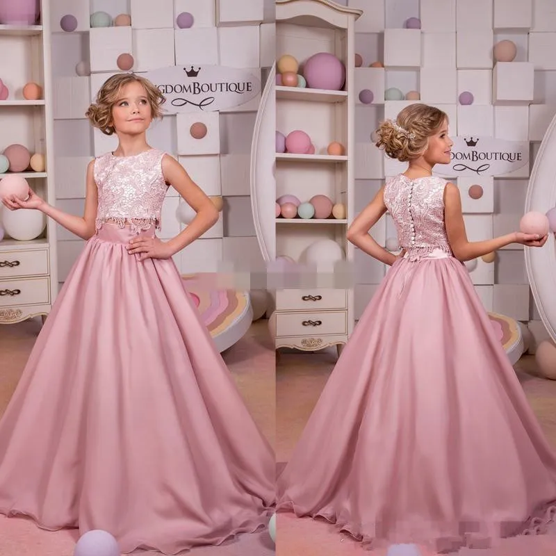 

Цветочные платья для девочек на свадьбу, трапециевидные атласные платья для девочек с кристаллами и бисером для конкурса ярких мероприятий, женское платье для святой причастия