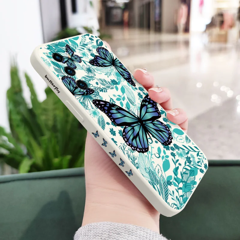 Aurora Butterfly Liquid Silicone Phone Case Cover
