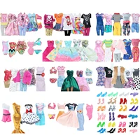 10 Pcs/Set Fashion Outfits 30cm Doll Shirt Pants Dress Shoes 11.5 Inch Doll Clothes Dollhouse 11.8 1