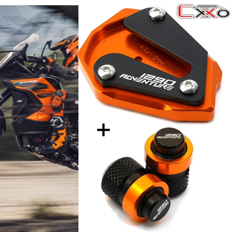 

Для KTM 1290 SUPER ADVENTURE S 1290 SAS 2021 2022 2023 подставка для мотоцикла, увеличивающая удлинительная Подушка и воздушные колпачки для клапанов шин