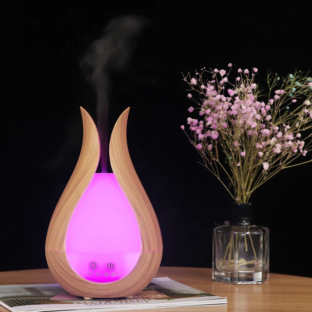 200ML Mini Aromatherapy Humidifier Ultrasonic Essential Oil Diffuser  Aroma Diffuser With 7 LED Color Light Remote Control 1